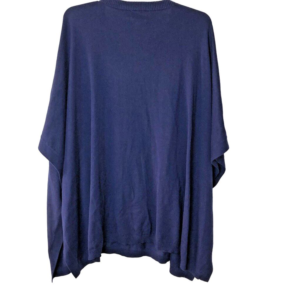 Dubgee Whoopie Womens Sweater One Size Blue Oversized Slouchy Pull Over Dolman - Picture 4 of 6